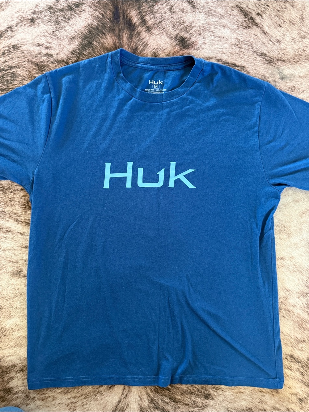Huk Royal Blue Tee with Light Blue Logo